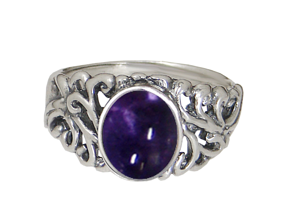 Sterling Silver Gemstone Ring With Iolite Size 8